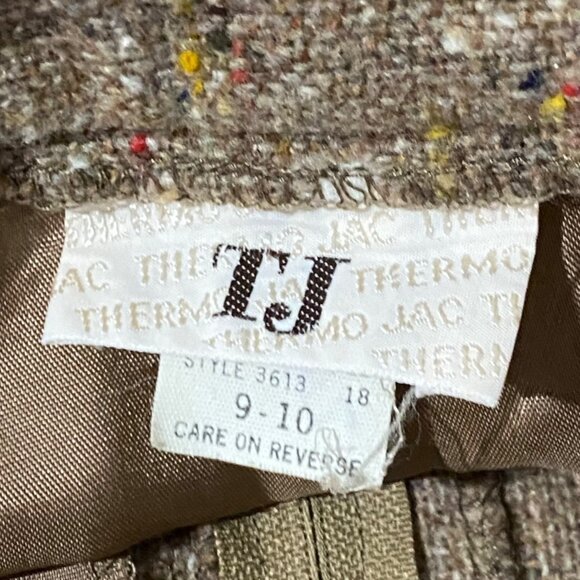 TJ Womens Tweed Pants Size 9 to 10 Beige Twee Light Academia Citycore Anglocore - Picture 5 of 8